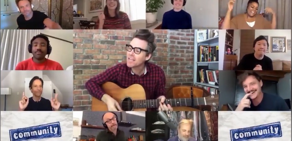 The Community cast danced to the theme tune