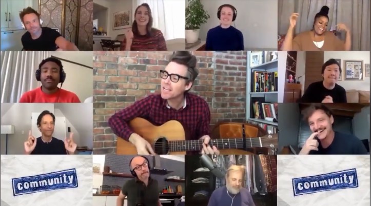 The Community cast danced to the theme tune