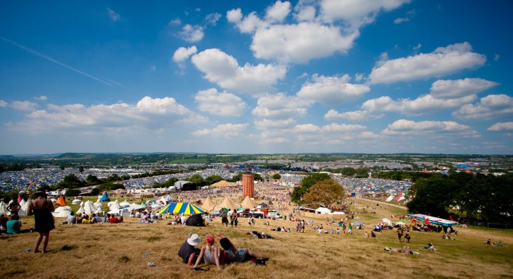 The Glastonbury Festival site goes on for miles