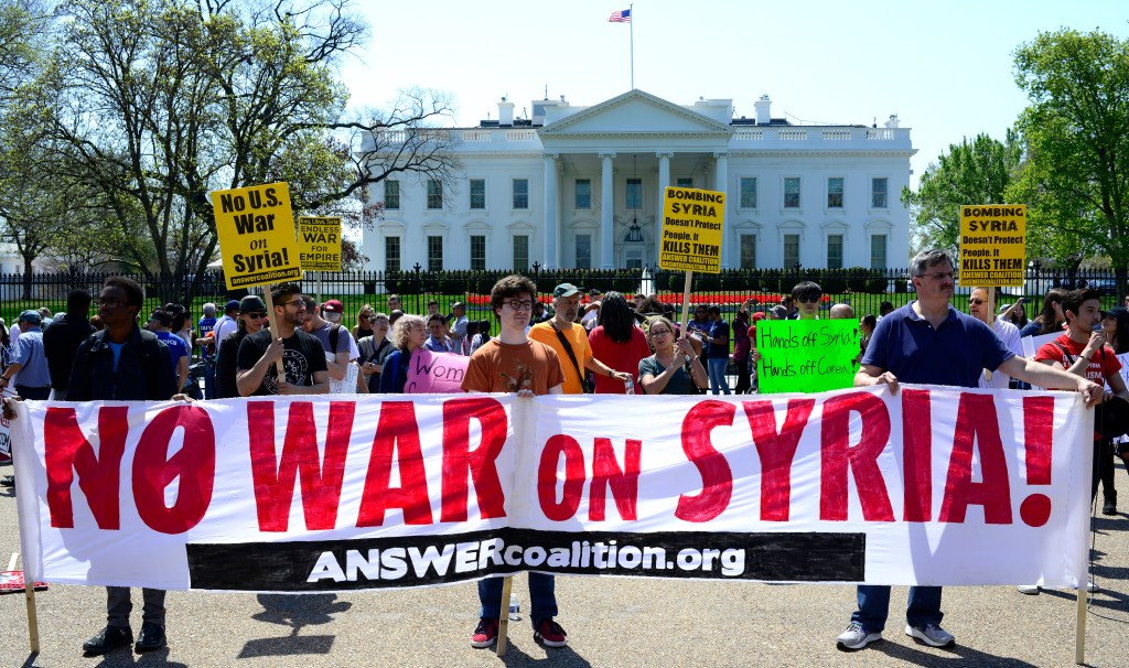 War on Syria protest