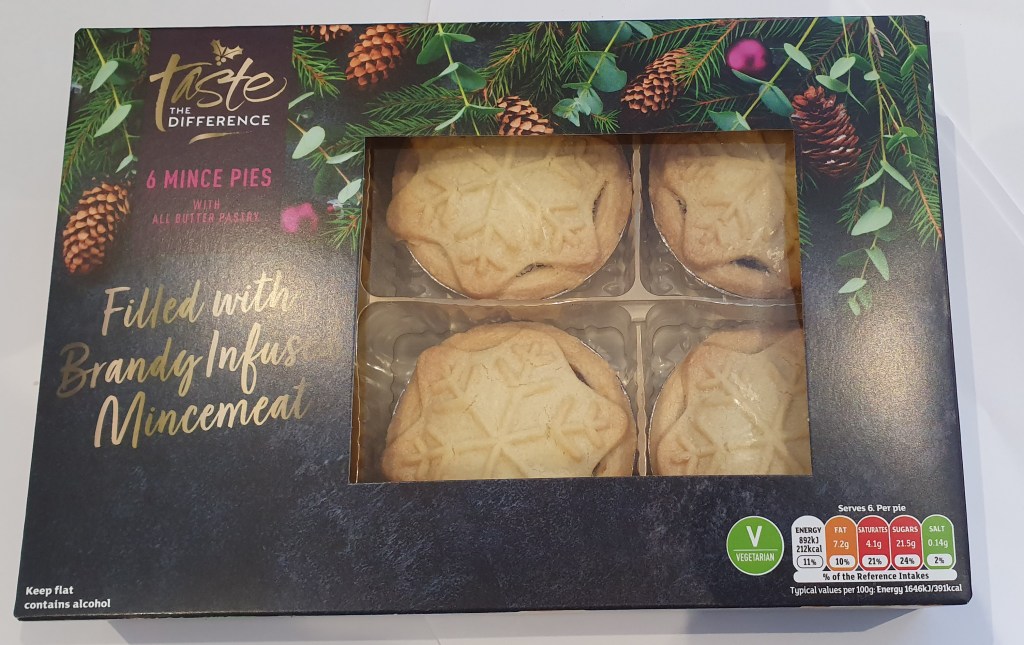 This box of Sainsbury's Taste the Difference mince pies costs £1.50