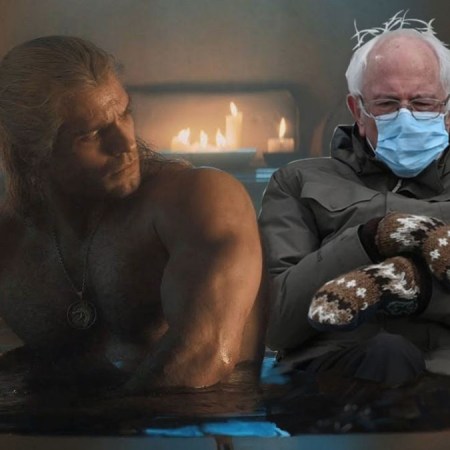 Geralt and the Senator Bernie in the Bath by @Hey_Davy