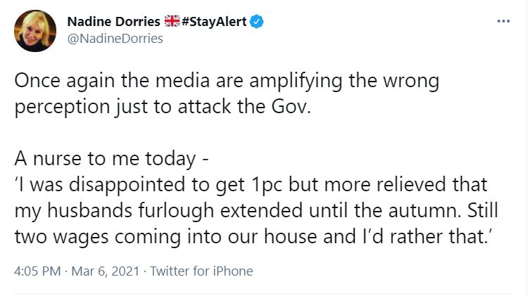 Nadine Dorries tweet