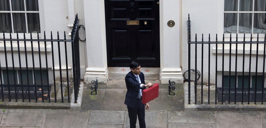 Rishi Sunak leaves Downing Street for his annual budget