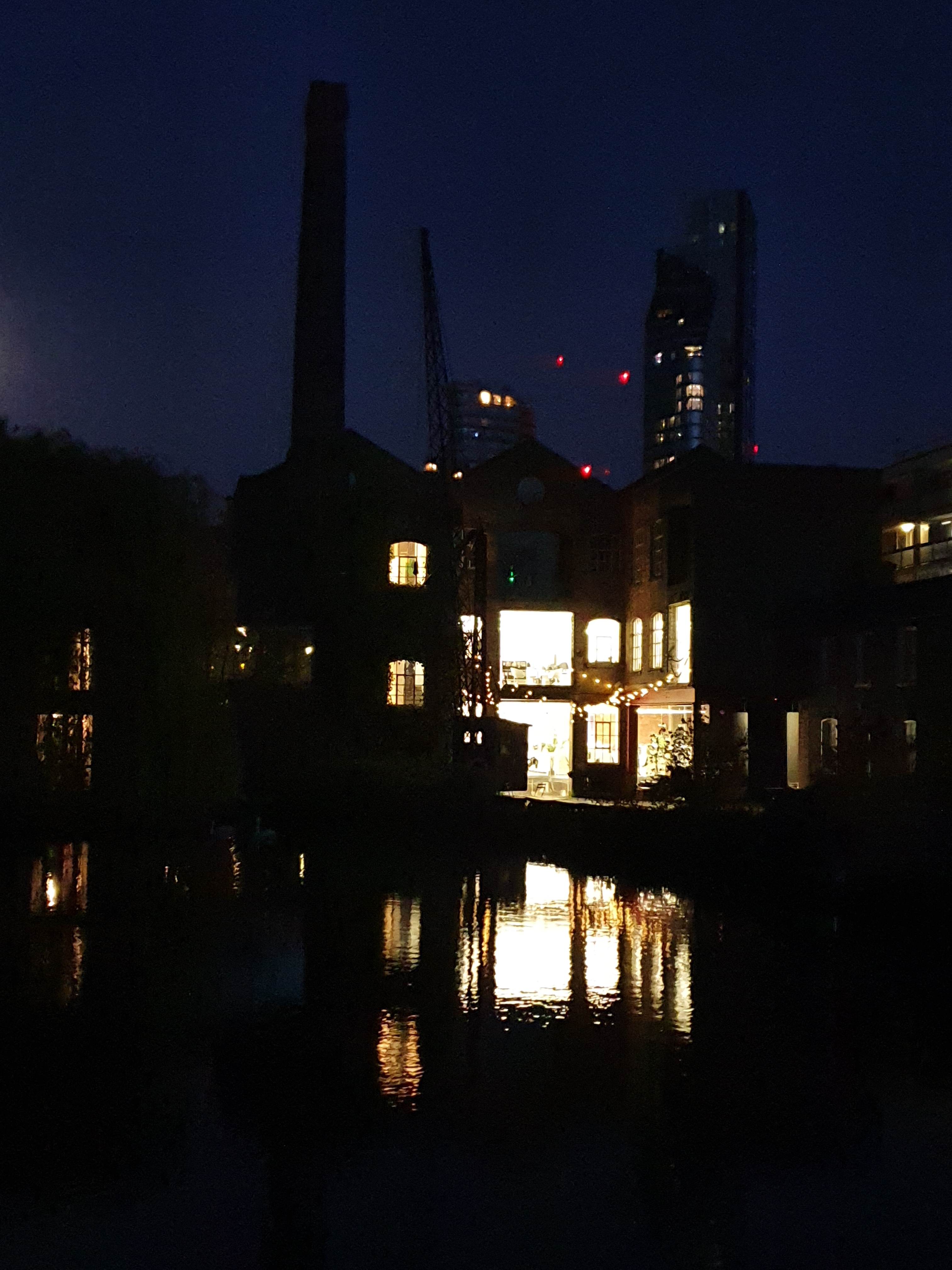 A mix of the old and the new, canalside