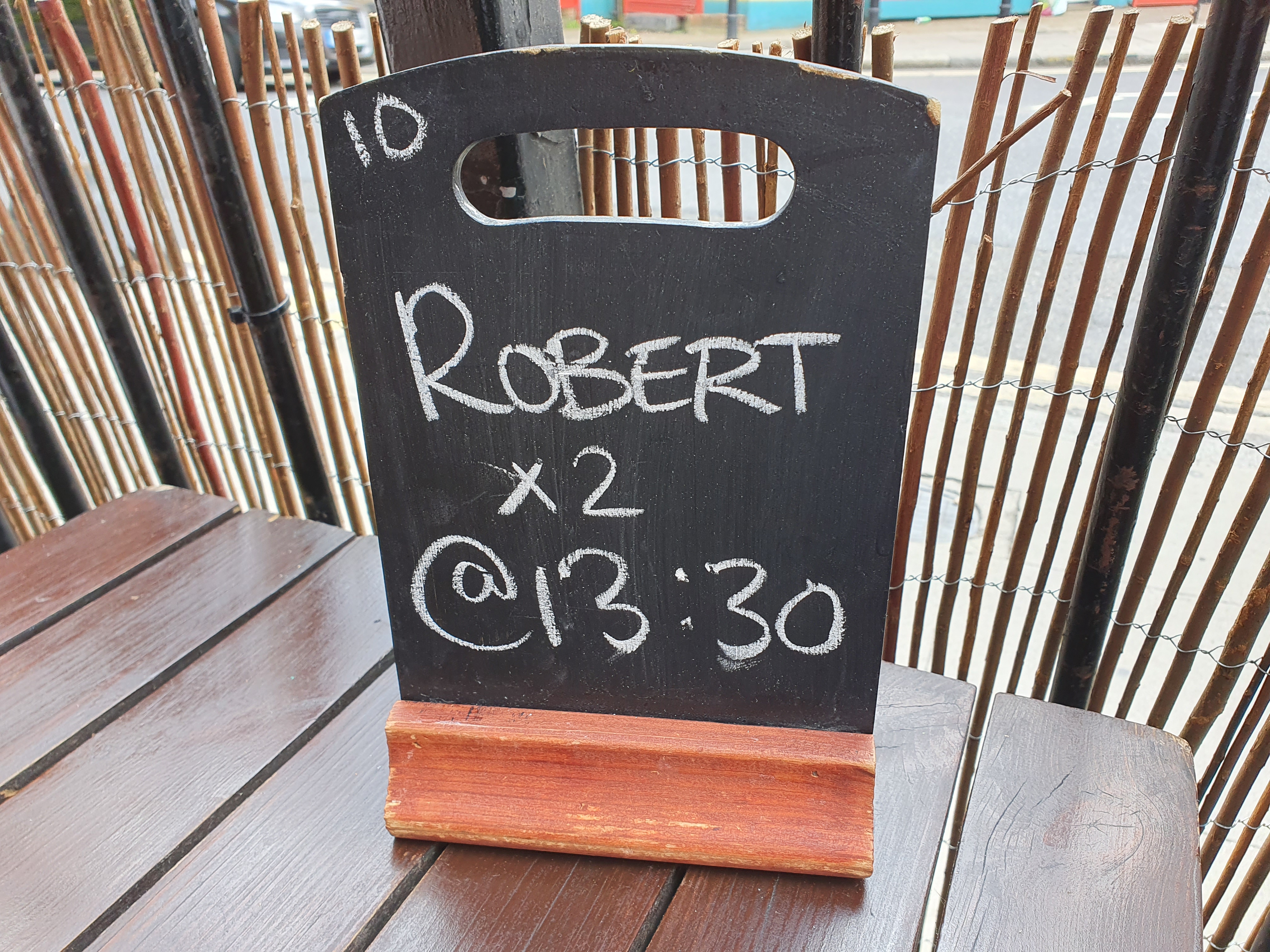 Three Compasses reservation sign