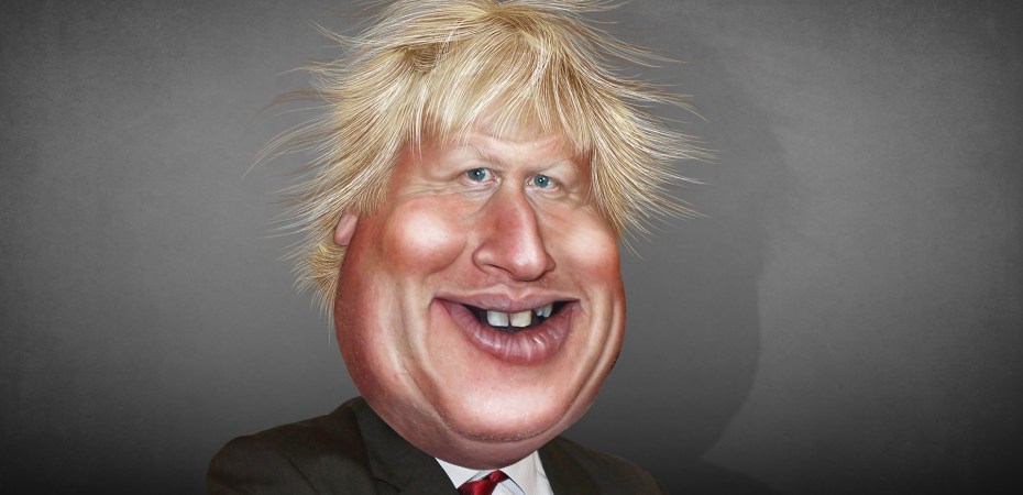 Boris Johnson caricature