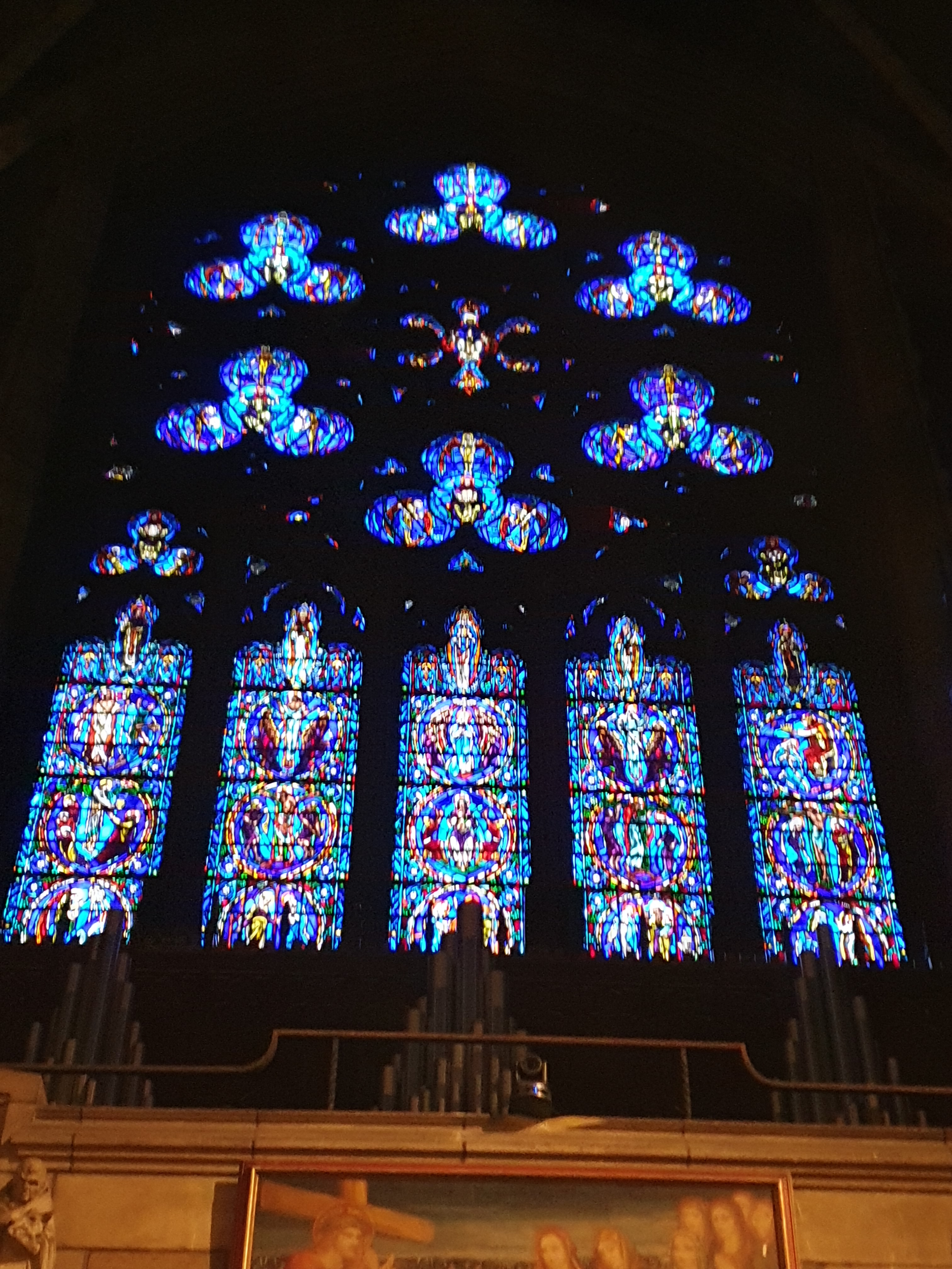 Stained glass at St Vincent Ferrer Church